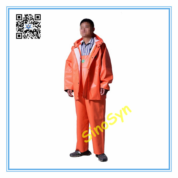 5588 PVC Multifunctional Chemical Protective Split Suit 60dmm Orange FQ1703