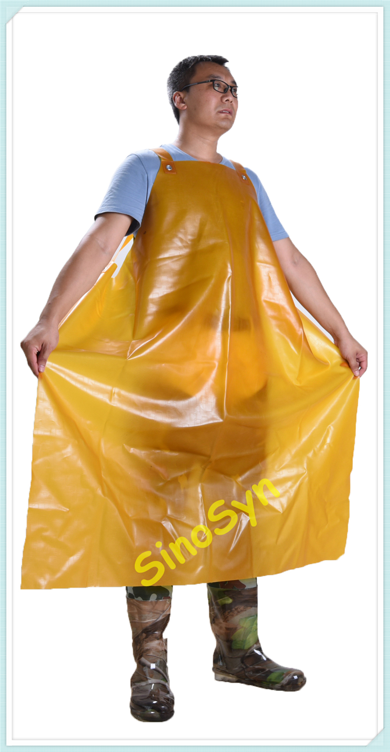 FQQ1902 750µm Yellow Oxford Straps Water-proof Apron Working Safty Protective Acid Proof Apron
