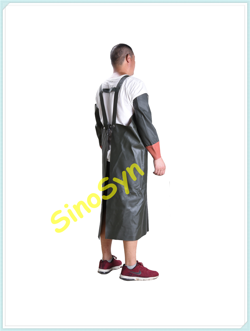 FQQ1913 Knitted Fabric Joint Water-proof PVC Apron Working Safty Protective Acid Proof Apron