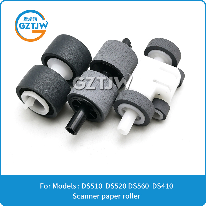 100% New Complete Scanner Parts Kit: Pickup/Feed Roller & Separation Roller for Epson DS410/DS510/DS520/DS560